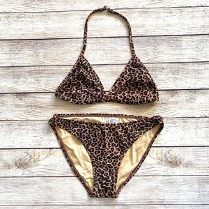 Newport News Leopard Print Bikini, Size 10